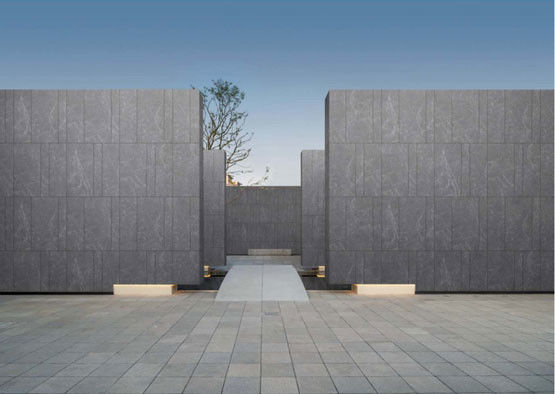 Gạch đá ngoài trời màu xám đậm mờ 600x1200mm kiểu cổ điển