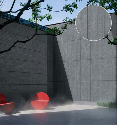 Chống mòn Matte Antique Finish Xám đậm 60x120cm 3D Line Curtain Wall Porcelain Tile For Terrace And Balcony