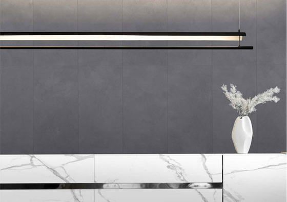 Chống axit 60x120cm Xi măng Xám Tường rèm ngoài Lớp gạch dày cho bể bơi