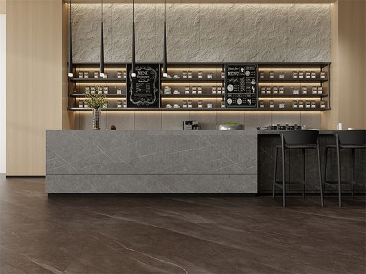 Đường đá nhựa bền màu xám cho phòng khách và phòng ăn 1420x2700mm