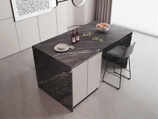 1420x2700mm chống trượt Đá cát màu xám sàn trong nhà Matt Slab đá sintered cho nhà và phòng ăn