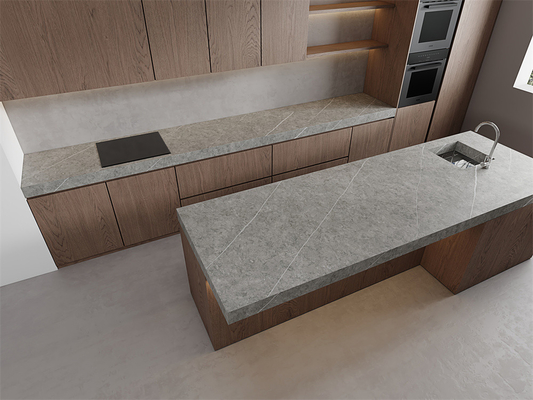 Màu xám 1420x2700mm Matte Polished Sintered Stone Slab Cho Khách sạn