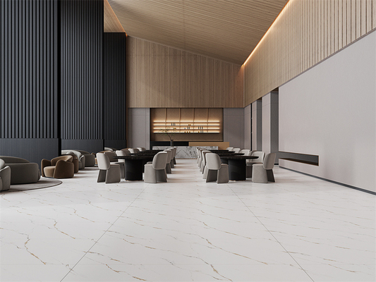 Thang AAA Carrara 1420x2700mm Matte Sintered Stone Slab cho phòng ăn