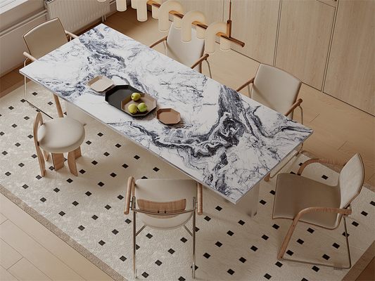 Trang trí 1600x3200mm Đồ xốp được đánh bóng Sơn sứ Đá sơn và Bức tường nội thất Bức đá lớn cho phòng ăn