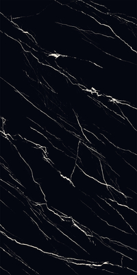 Màu đen 160x320cm Bức tường và sàn nội thất Matte Glassed Porcelain Sintered Stone Slab For Home Decor