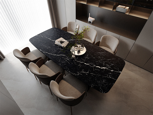 Đen Matt Glassed Porcelain Sintered Stone Slab Và 160x320cm Non-Slip Marble Slabs Cho Phòng ăn