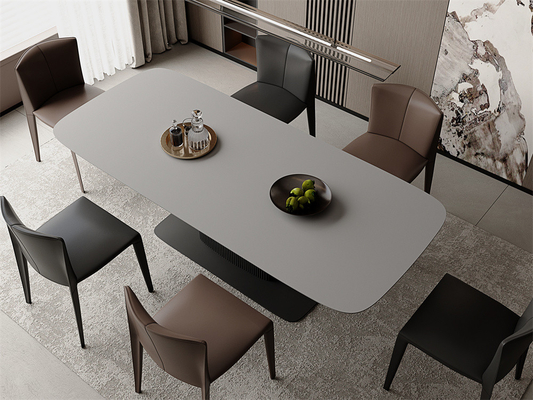 Matte Glassed Porcelain Sintered Stone Slab 1600x3200mm Và Gray Porcelain Rock Slab cho phòng khách