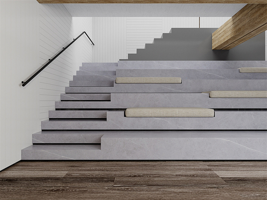 1600x3200mm Matt Gray Slab Đá Sintered cho Phòng ăn