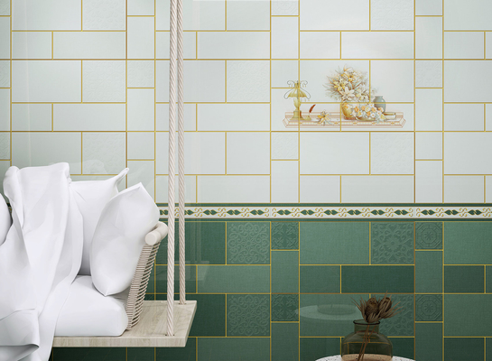 Thạch nhôm màu xanh lá cây chống ẩm 300x600mm Thạch nhôm trong nhà và Thạch nhôm bền cho phòng tắm