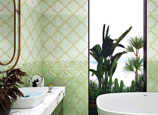 Kháng trầy xước 300x600mm gạch tường trong nhà và gạch gạch gạch xanh cho thiết kế phòng tắm