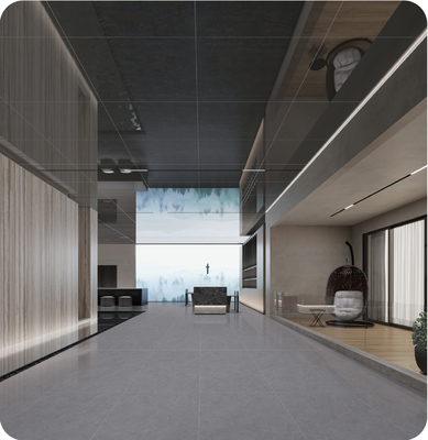600x1200mm Deep Gray Antibacterial Porcelain Tile cho sàn nhà trong nhà