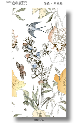 Lớp tường nội thất AAA Tile And Floret 600x1200mm chống mòn Baby Face Porcelain Tile For House Renovation