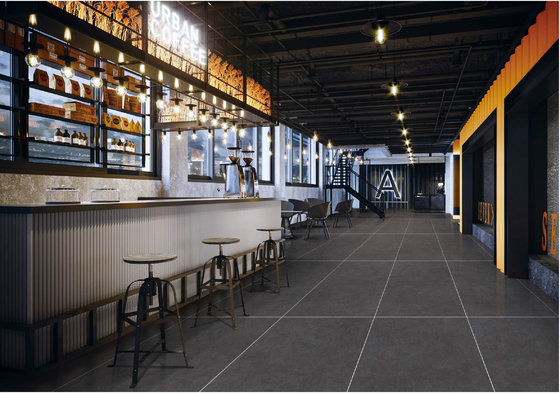 Màu xám sâu 48x24 Starry Glaze Porcelain Tile sàn chống vi khuẩn
