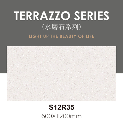 Gỗ nội thất 60x120cm màu trắng Terrazzo gạch đồ sứ kính mềm trang trí cho phòng tắm