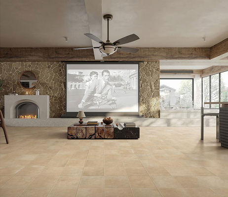 60x60cm Màu vàng nhạt sàn trong nhà Đồ gốm kính mềm Đồ gốm trang trí cho phòng khách