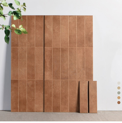 Mặt trẻ em chống axit gạch gạch gạch và tường trong nhà gạch thanh lịch của khách sạn 400x800mm nâu