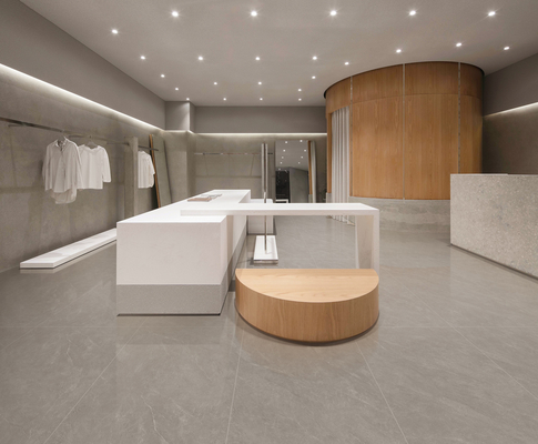 Gạch Porcelain Tráng Men Mềm Màu Xám 24x48 Dùng cho Sàn và Tường Trong Nhà