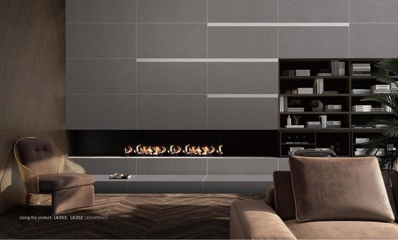 Xám đậm 30x60cm gốm sứ Full Body Tiles And Backdrop Tiles Lớp gạch tường trong nhà cho trang trí và ban công