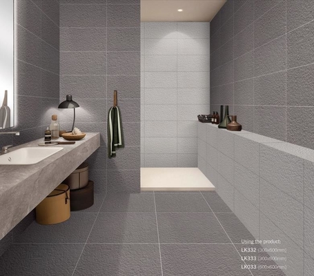 Thạch cao màu xám chống axit và tường bên ngoài 300x600mm Thạch cao sứ toàn thân để xây dựng lại và phòng tắm