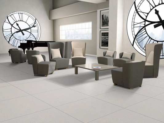 Gạch tường nội thất bền chống mài mòn 60x60cm sàn sứ màu xám nhạt cho phòng khách