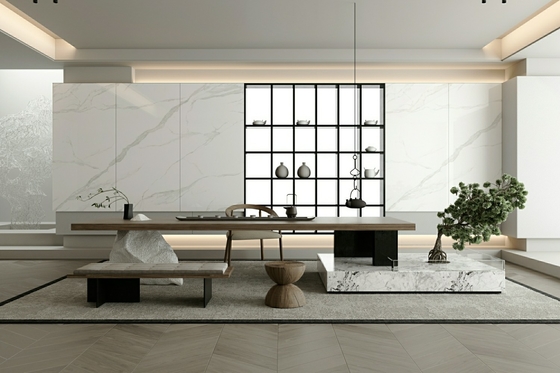 sàn nhà W.A 0.5% Không mờ 900x1800x9mm gạch sứ kính đánh bóng cho phòng ngủ nhà