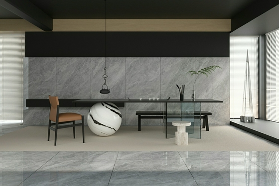 900x1800mm Đá gốm sơn được đánh bóng 0,5% màu xám