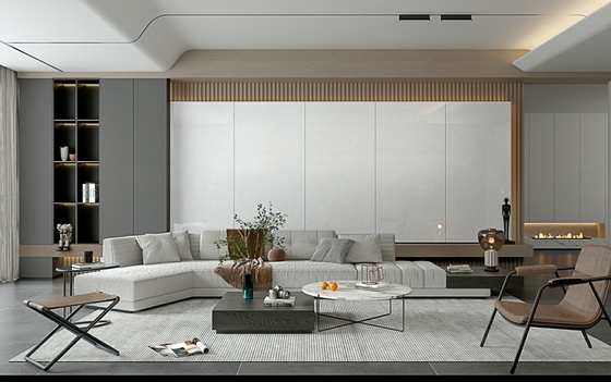 Trang trí 900x1800x9mm Vintage màu xám ngoài trời tường và sàn trong nhà kính mịn sứ gạch cho khách sạn
