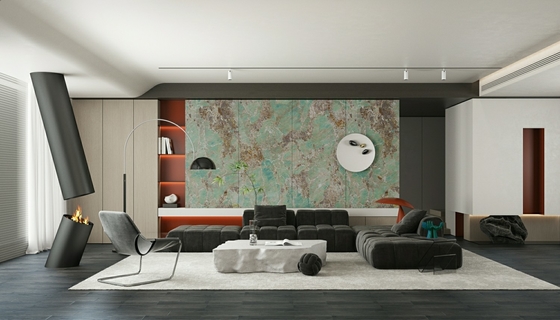 900x1800mm Green Polished Glass Porcelain Tile 0,5% WA