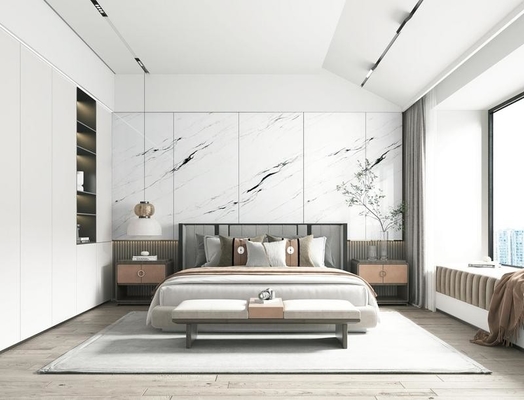 Carrara màu trắng trang trí mài phông thủy tinh được đánh bóng và gạch sàn trong nhà cho phòng ăn và dự án
