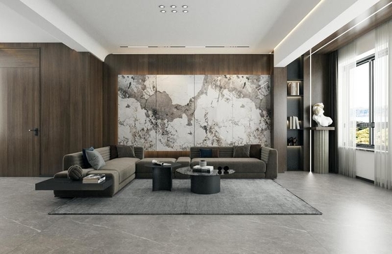 Marble Look sàn và tường gạch 900x1800x9mm Không mờ mờ mượt gạch sứ thủy tinh cho phòng khách
