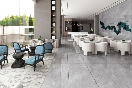 Xám không trượt mài porcelain kính sàn gạch và gạch tường cho phòng khách và phòng ăn 900x1800x9mm Marble Look