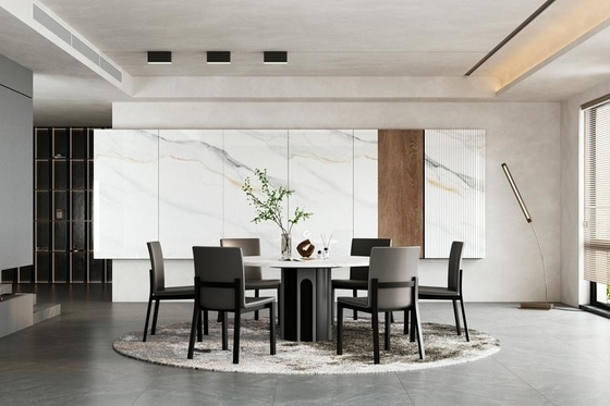 Đẹp Carrara porcelain trắng đánh bóng kính sàn trong nhà và gạch chống trượt cho phòng ăn và văn phòng 900x1800x9mm