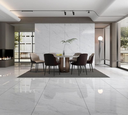 Bức tường nội thất chống trượt tuyệt đẹp gốm phấn đúc 900x1800x9mm cho căn hộ và màu xám nhạt Đẹp chống mòn gạch cho thiết kế