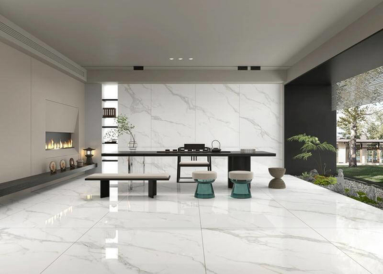 Đẹp nội thất tường kính mịn gốm gạch cho phòng khách và Carrara 1200x1800x9mm không mờ sàn trong nhà gạch trang trí