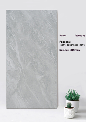 Chất chống vi khuẩn Nhẹ màu xám Mềm Nhấp nháy Matt Tile Cho Trung tâm mua sắm 600x1200mm