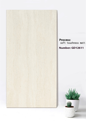 Không thấm nước màu vàng và màu beige nhẹ nhàng Matt bức tường rèm gạch dày cho trang trí và xây dựng 600x1200mm