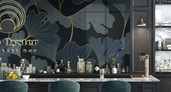 Chống mài mòn Đẹp màu xanh lá cây vàng 400x1200mm Matt Porcelain Glassed Tile For Balcony