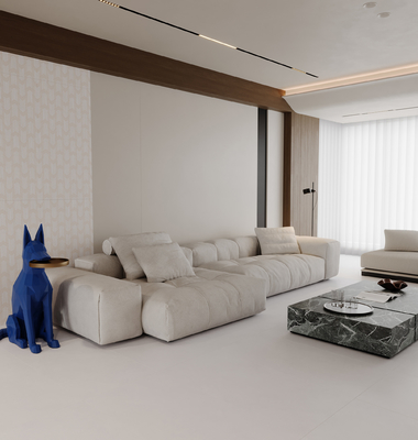 Beige Yellow 600x1200mm Matt Glasied Porcelain Tiles cho ban công và chống mòn sàn gạch cho nhà bếp