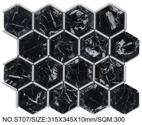 Chế độ chống trầy xước màu đen 315x345mm hồ bơi Mosaic cho ban công