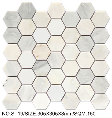 Chống vết bẩn Hexagon 300x300mm Natural Stone Mosaic Cho Dự án Và Khách sạn
