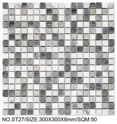Chống mòn và chống mờ hình vuông 300x300mm Natural Stone Mosaic cho xây dựng và dự án