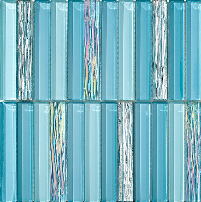 Gạch mosaic thủy tinh xanh lam 300x300mm Firebrick cho Khách sạn và Phòng khách, Chống Ố