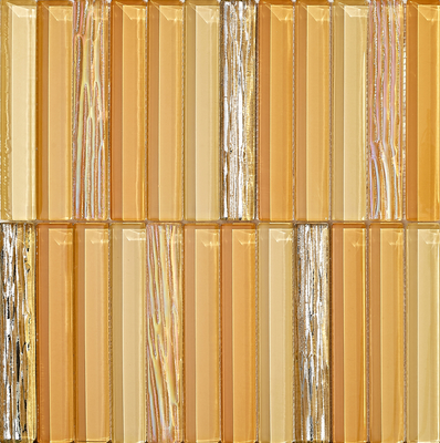 Chống trầy xước và chống nước màu vàng 300x300mm Phong kính tường Mosaic cho phòng tắm và văn phòng