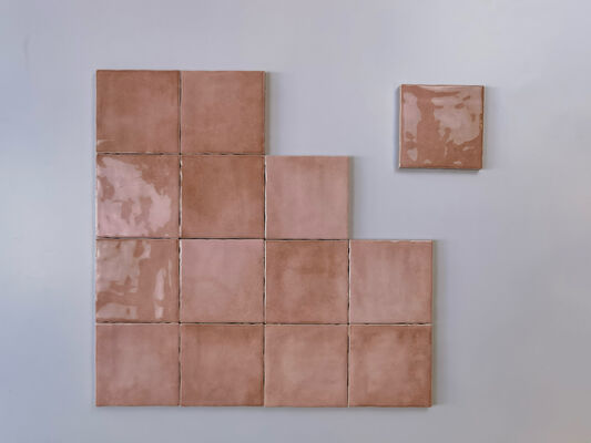 Gạch ốp tường ceramic 10x10cm màu xanh dương chống mài mòn cho nhà bếp và phòng tắm