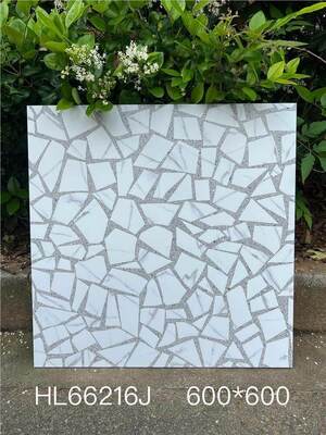 Gạch Terrazzo Gốm Sứ Lát Nền Trong Nhà 600x600mm Màu Xám Tuyệt Đẹp Dùng Cho Phòng Tắm và Ban Công