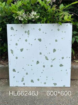 Gạch Terrazzo Ceramic Lát Sàn Trong Nhà Chống Thấm Nước và Chống Trượt Màu Xám 600x600mm Dùng Cho Phòng Khách