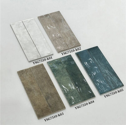 Chất chống trầy xước màu Beige 75x300mm Glossy Indoor Ceramic Wall Tiles For Balcony