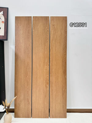 Đá sàn porcelain nội thất màu nâu chống trượt 200x1200mm cho ban công và phòng ăn