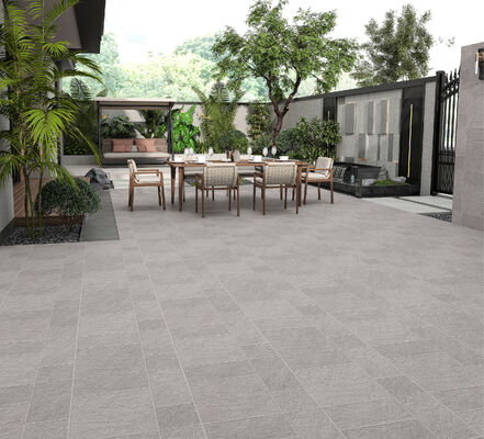 Antibacterial Retro Matt Light Gray Ceramic Paving Tiles 600x600mm Tiles sàn bên ngoài 12mm cho ban công