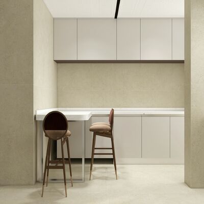Kiểm tra chống nước và kháng khuẩn 600x1200mm Khaki gạch sứ Matt với bề mặt khuôn gạch sàn trong nhà cho phòng ngủ và văn phòng